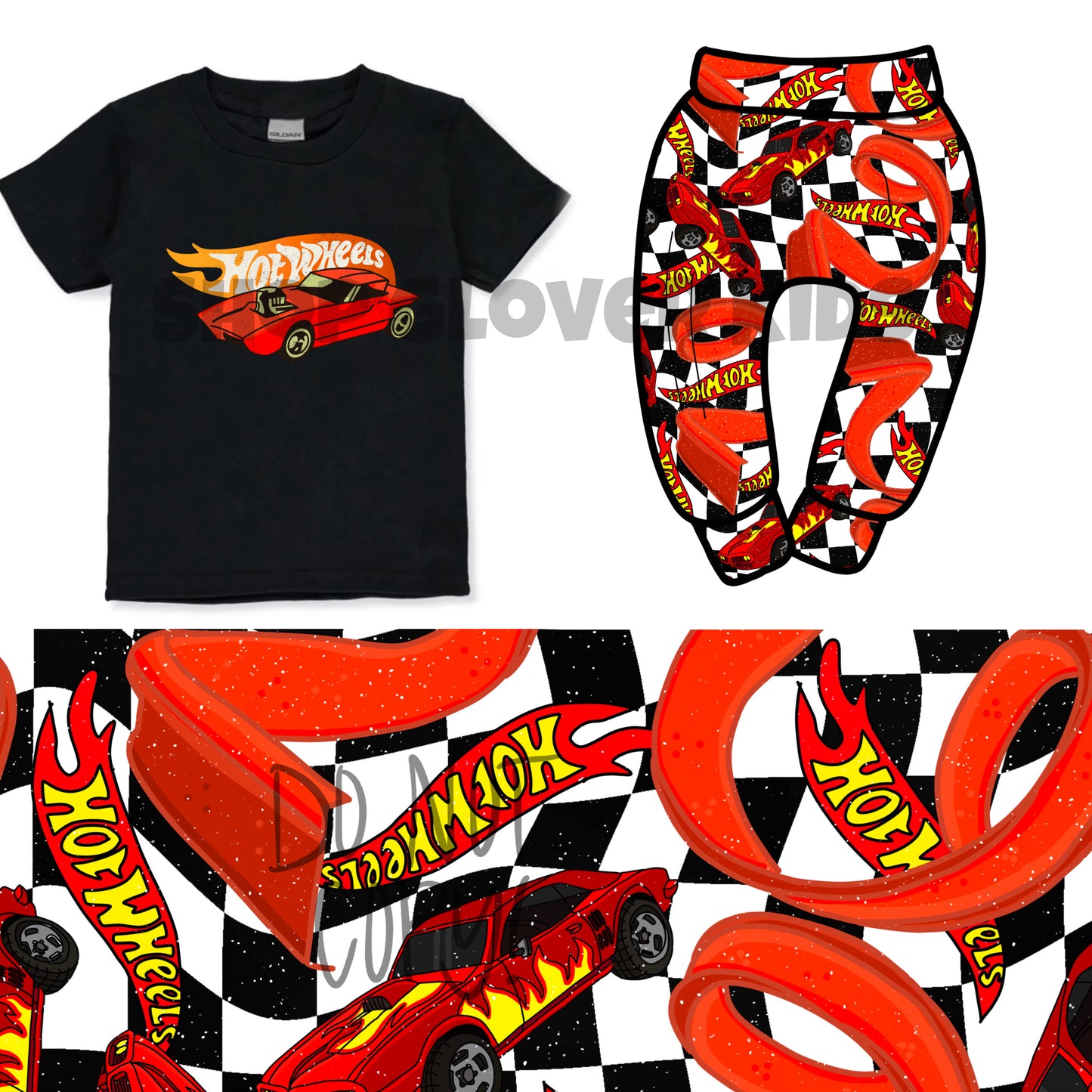 Cars Outfit-Black Tee