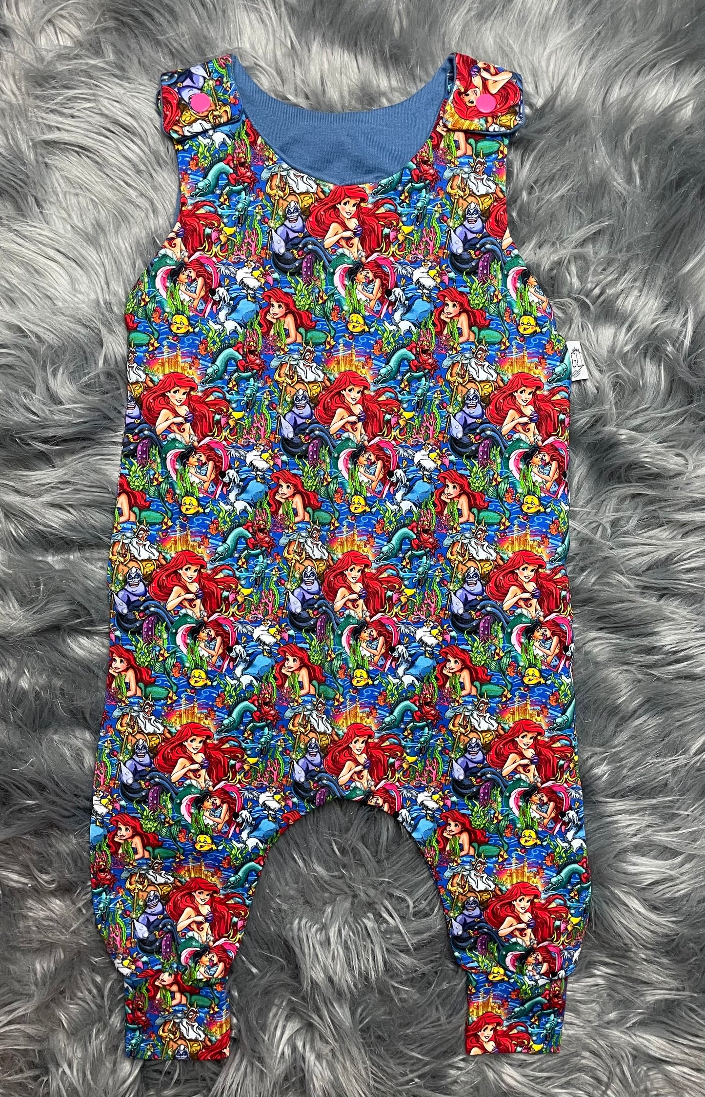 Mermaid Top Button Romper 12 m-pants