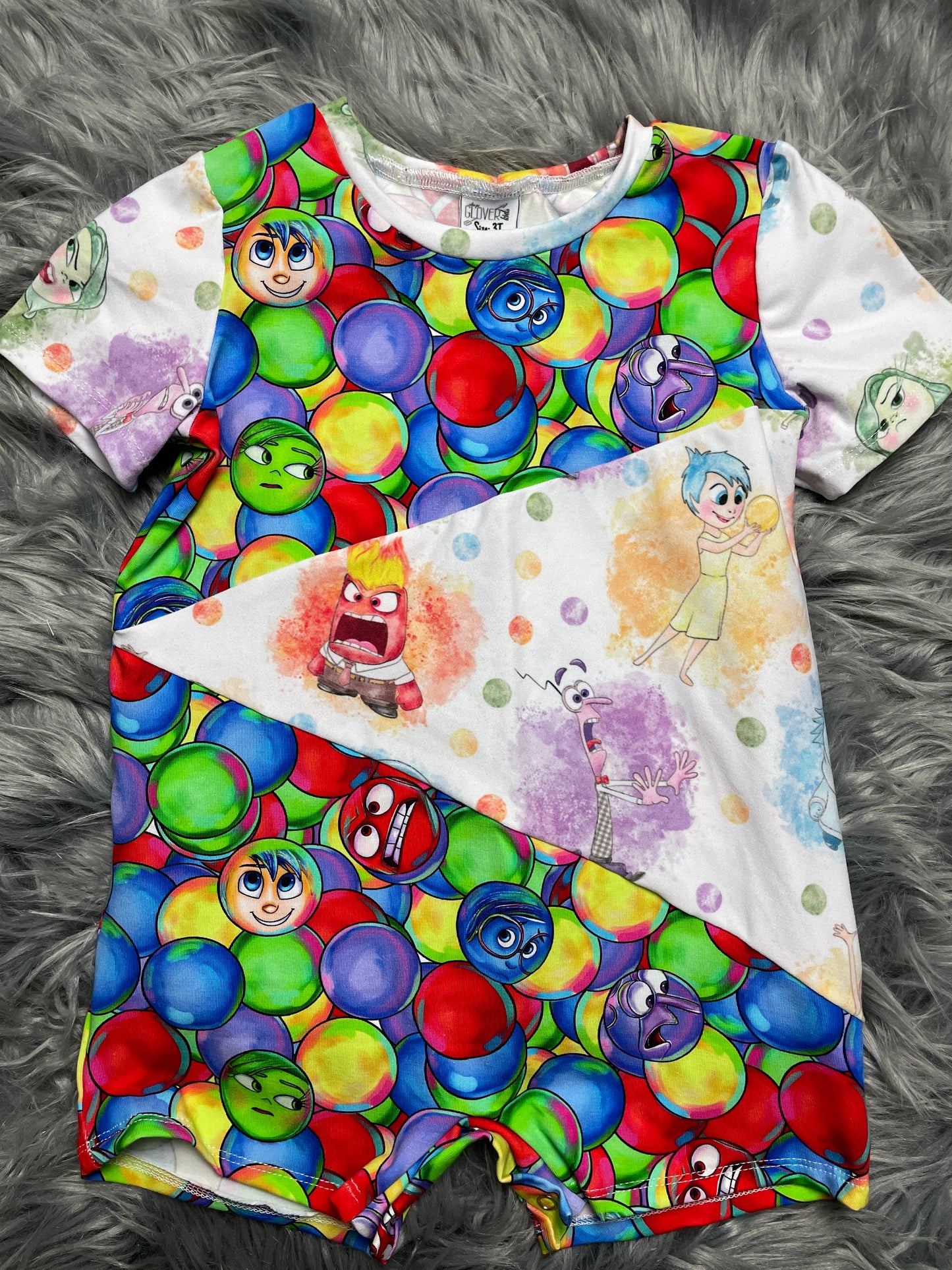 Feelings Shirt Romper-Shorts with snaps size 3Y