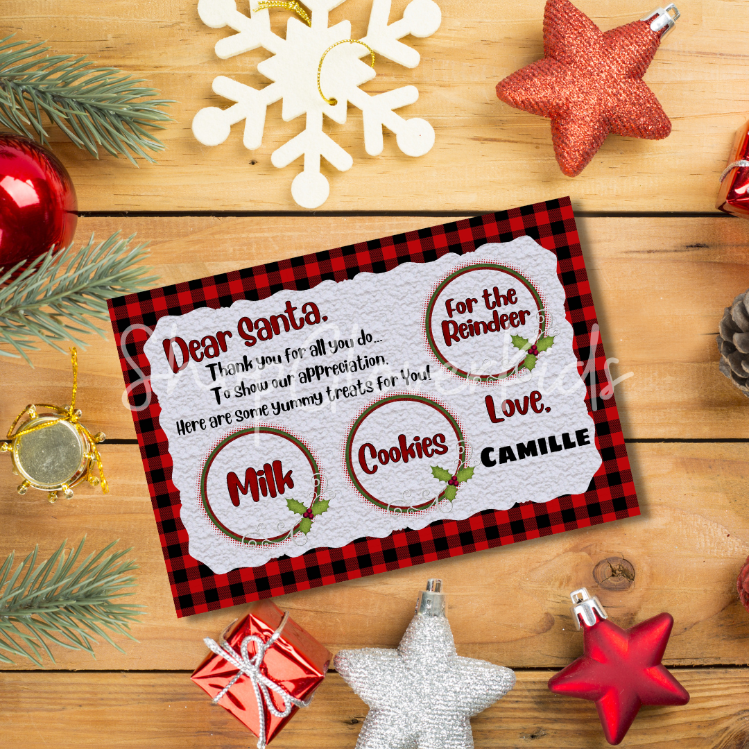 Customized Santa Plate Mat
