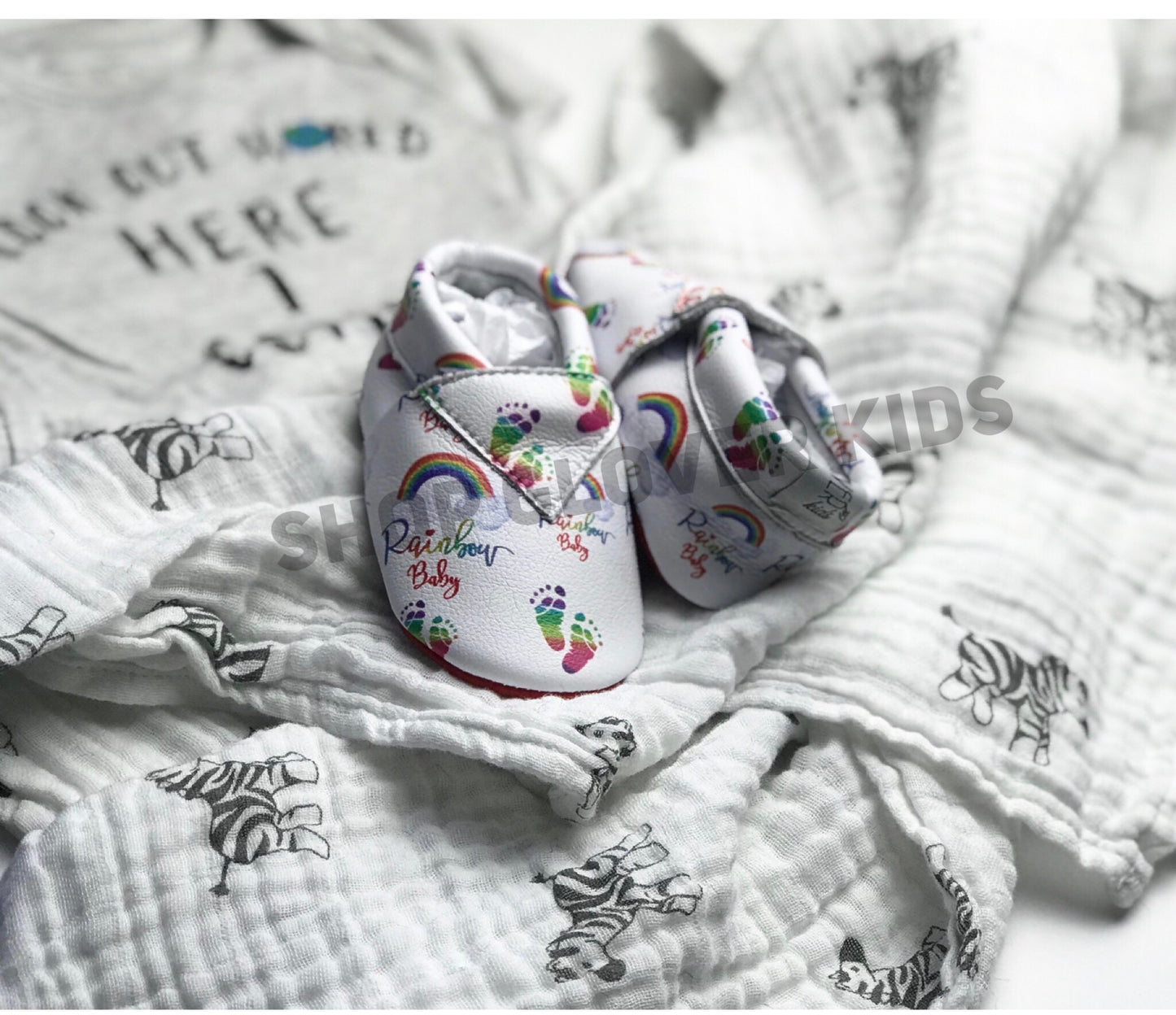 Rainbow Baby Leather Moccasins