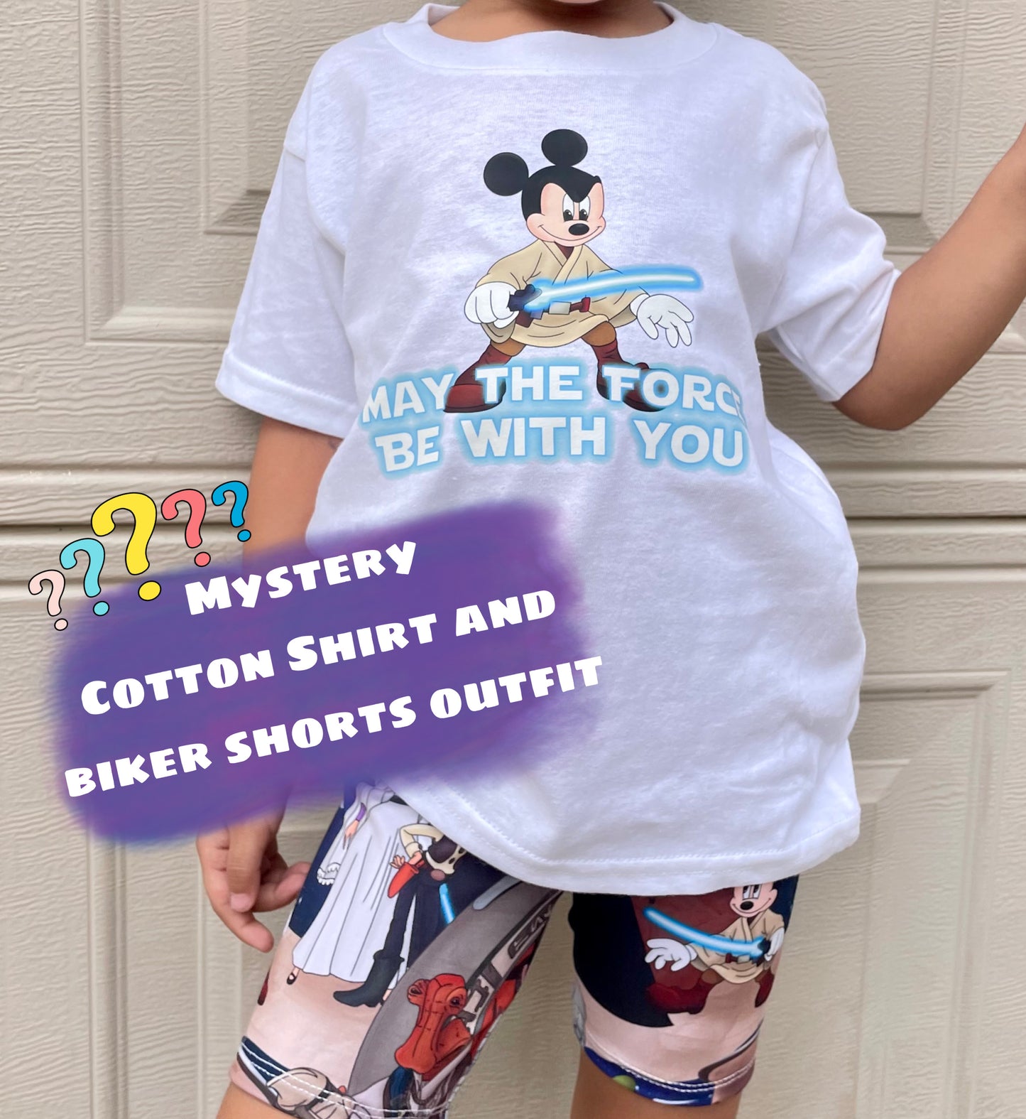 Mystery Cotton Shirt and Biker Shorts Outfit